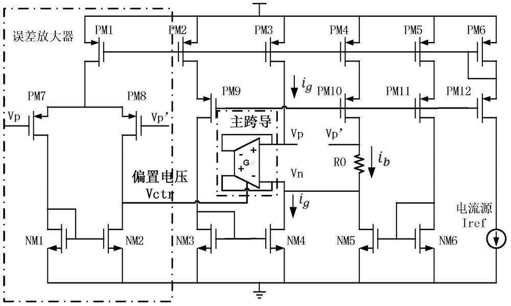 Principal and subordinate structure frequency calibration circuit used for Gm-C filter