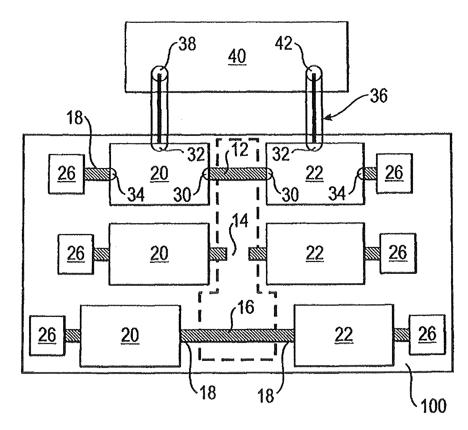 Measurement arrangement having a calibration substrate and electronic circuit
