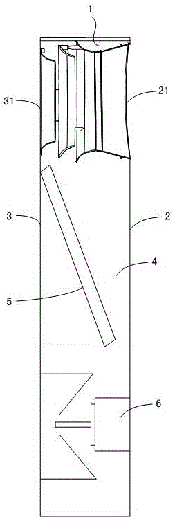 Vertical air conditioner air supply device