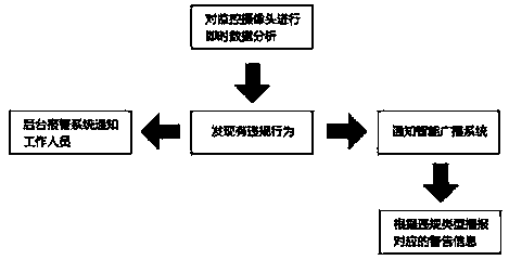 Alarm system and alarm method combining video analysis algorithm with intelligent broadcast