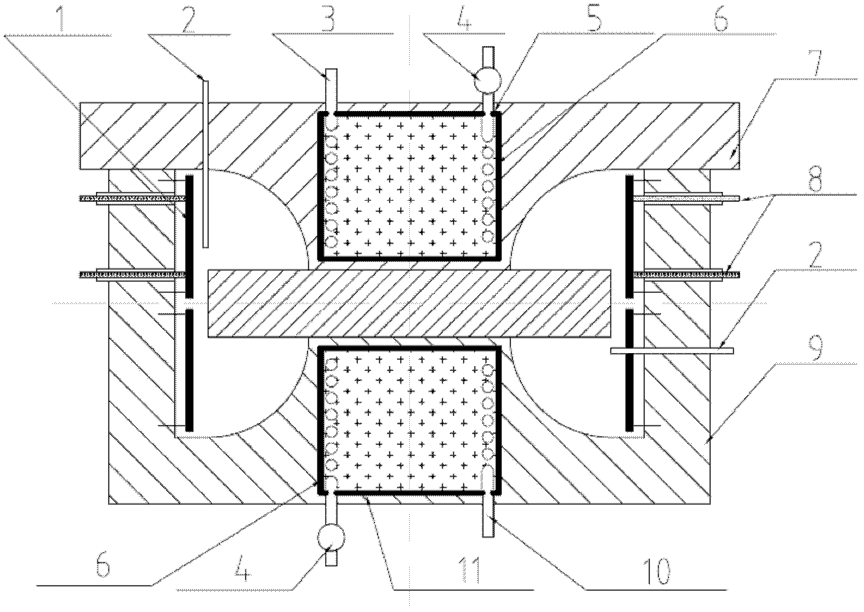 Heat treatment device for gradient of disk component