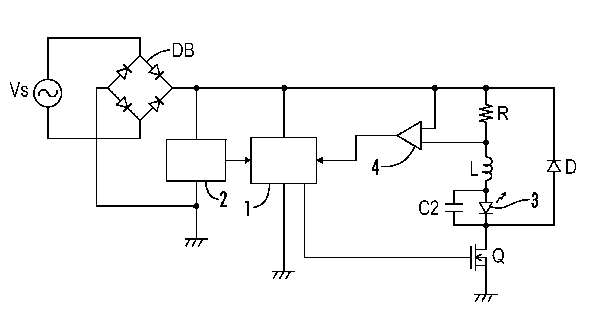 Power supply for an LED illumination device