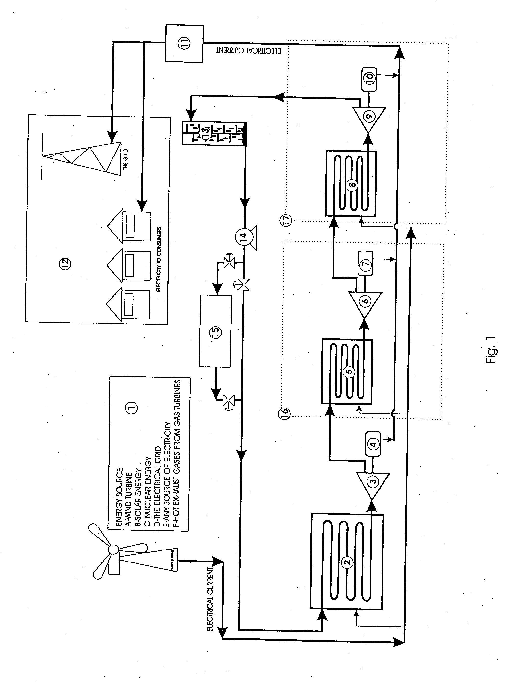 Electric Power Plant With Thermal Storage Medium