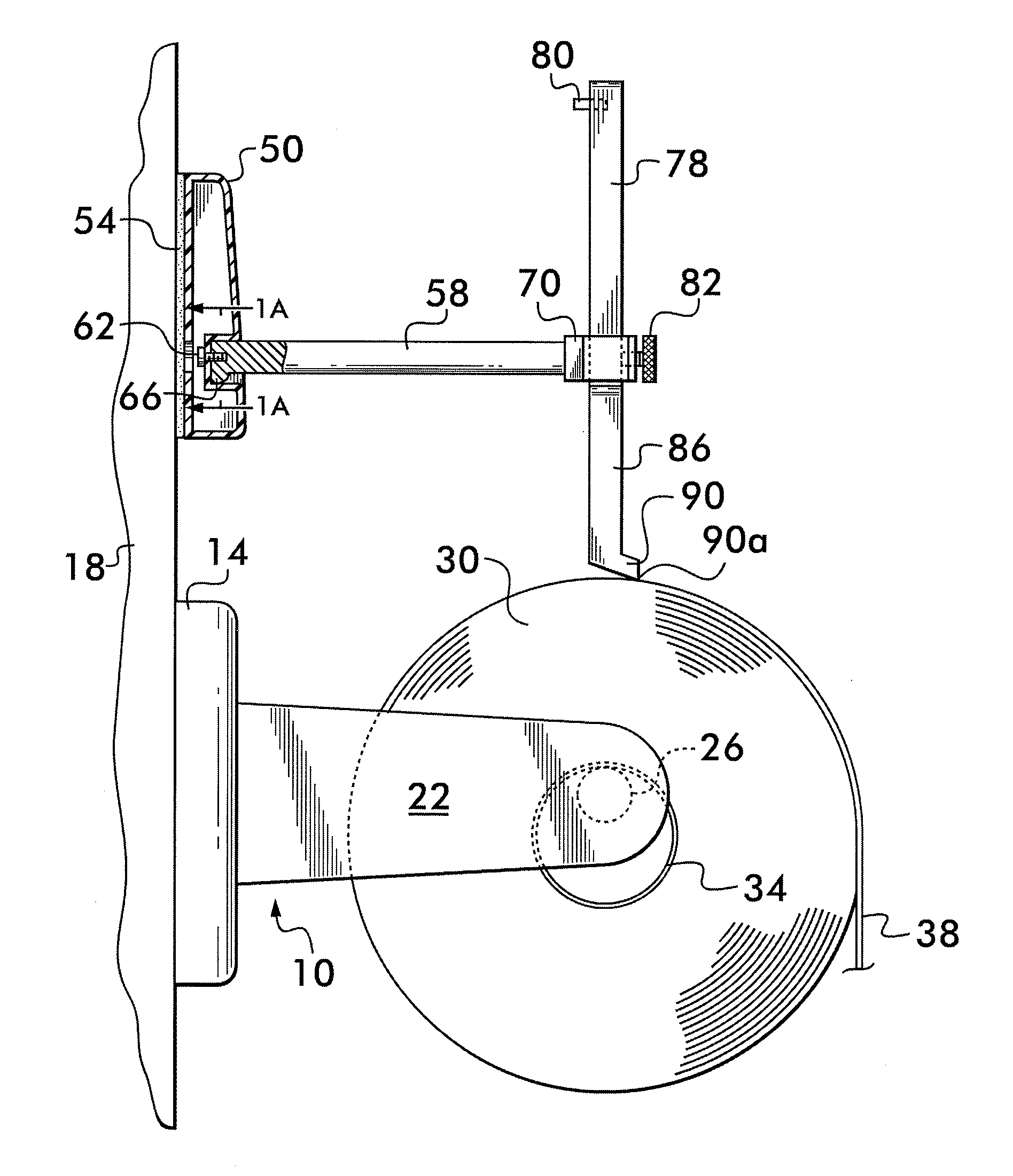 Device to Restrain the Unwinding of a Web of Roll Material