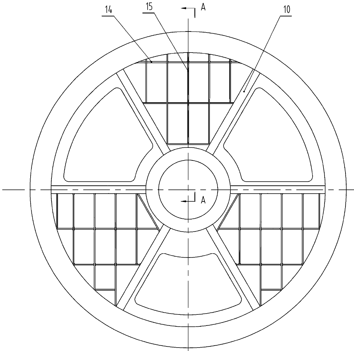 Particle damping vibration attenuation end cover and main generator adopting same