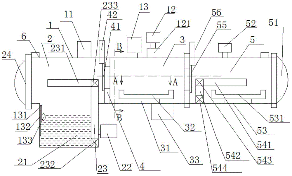 A self-opening and closing anti-corrosion monitoring operation three-chamber vacuum furnace