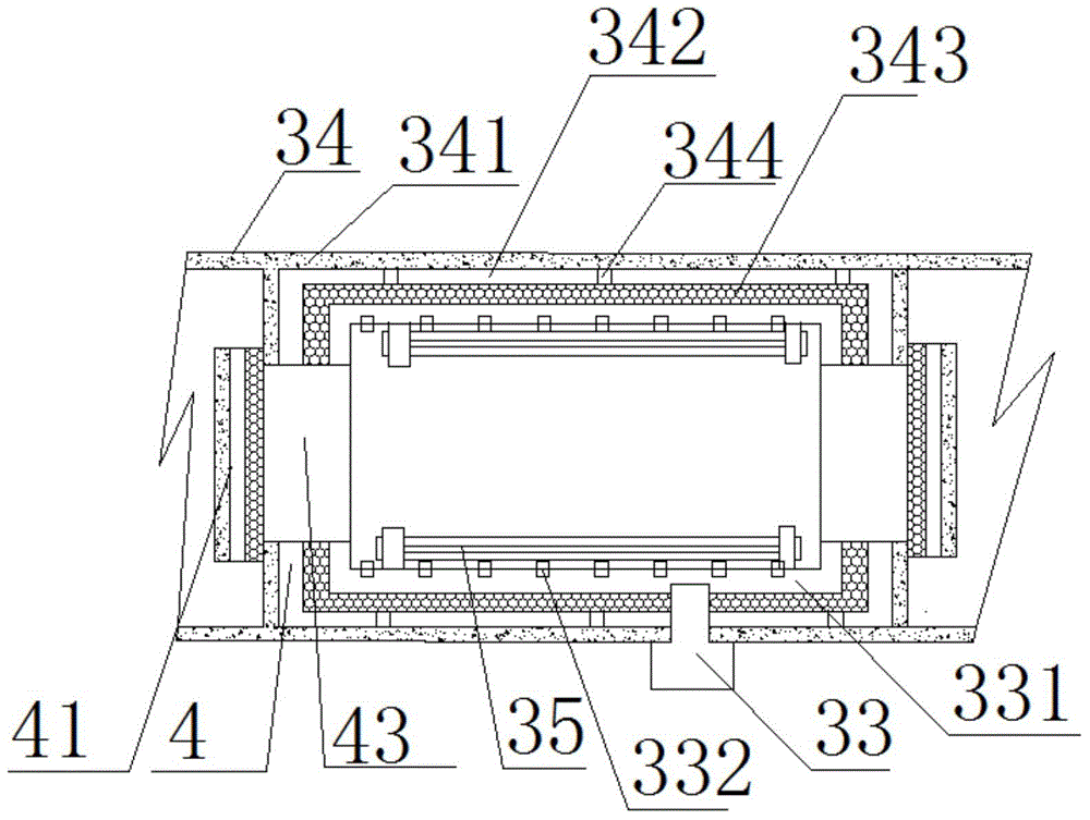 A self-opening and closing anti-corrosion monitoring operation three-chamber vacuum furnace