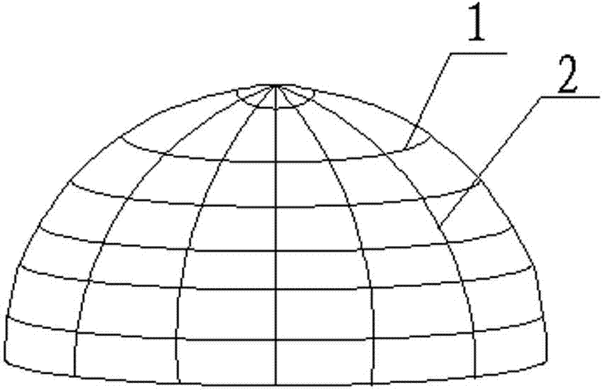 Construction method for support mould with large-curvature spherical concrete structure