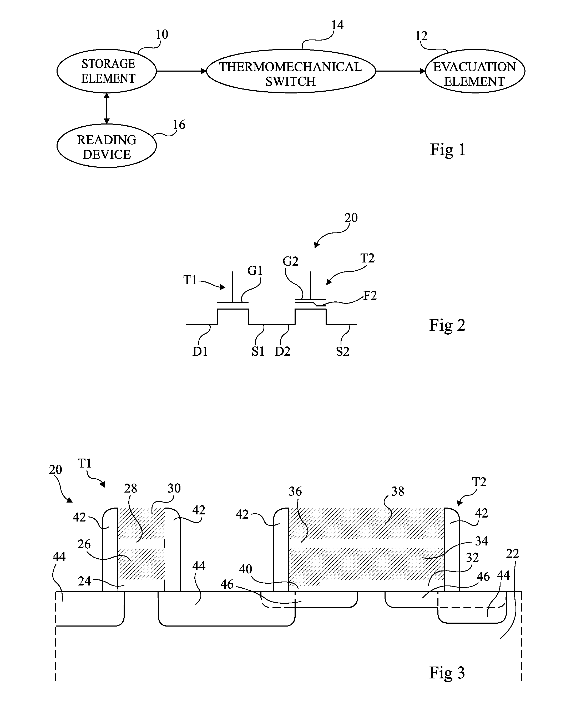 Device for monitoring the temperature of an element