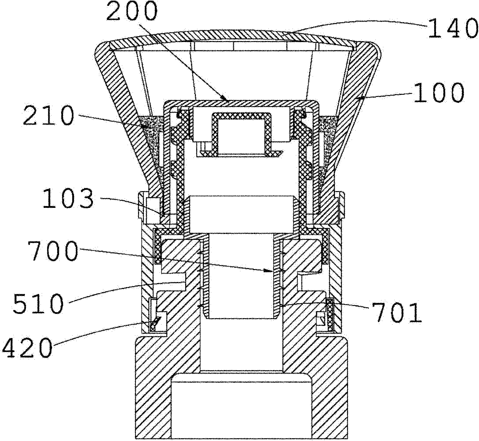 Counterfeiting method of bottle cover, bottle cover and packaging container bottle comprising bottle cover