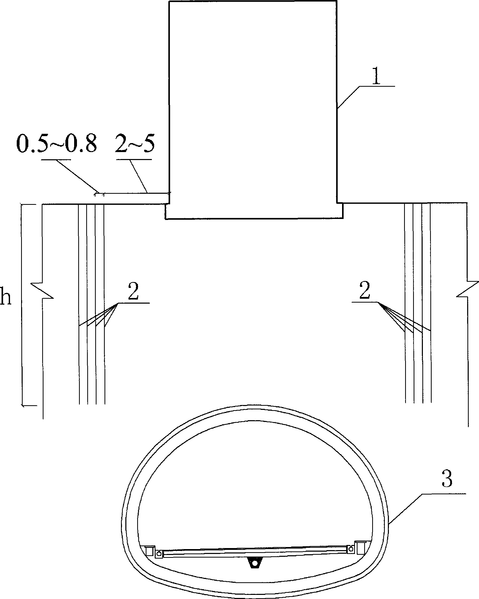 Slip-casting lifting method for city tunnel passing through existing buildings