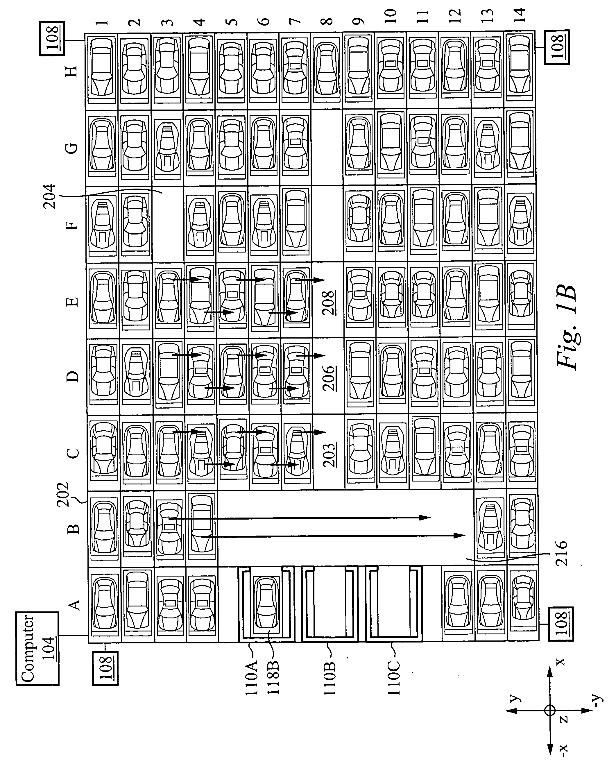 Method and system for automatically parking vehicles