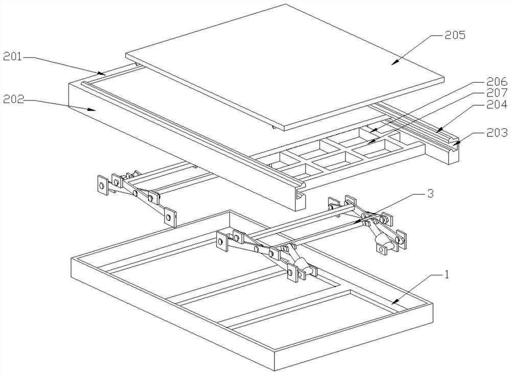 Hydraulic lifting workbench for laser cutting machine