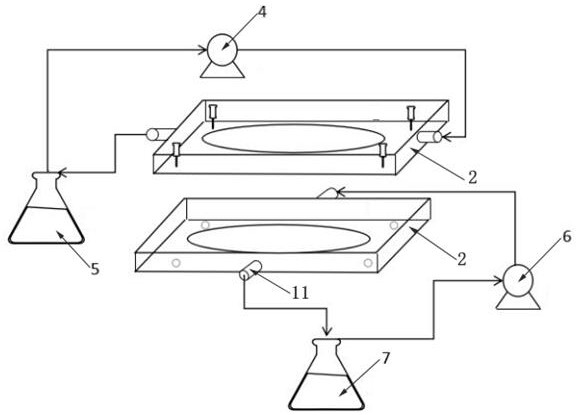 A kind of device and method for separating methyl linolenic acid based on ionic liquid supported liquid membrane