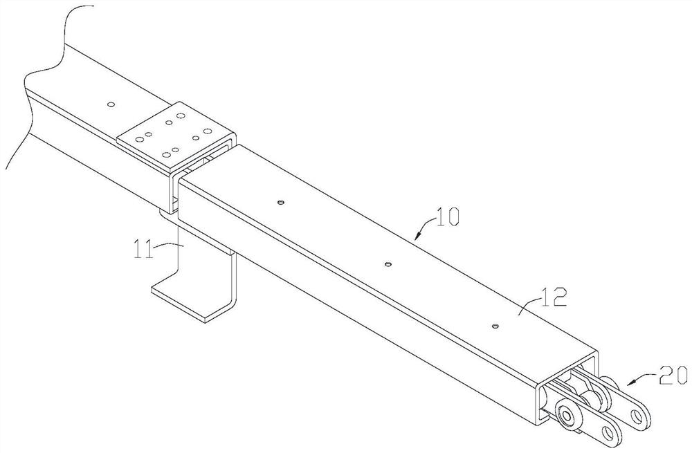 Rigid push chain drive system