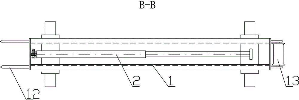 An anchor cable hydraulic automatic cable feeding device