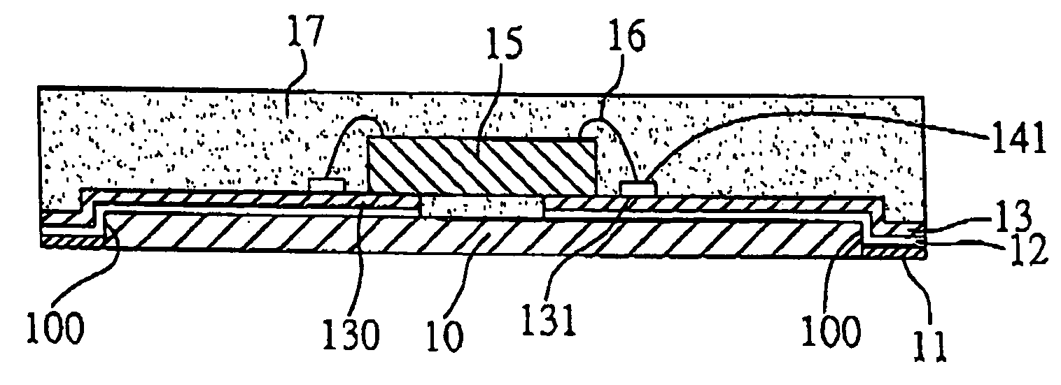 Semiconductor package free of substrate and fabrication method thereof