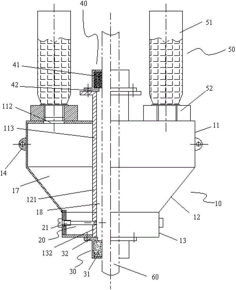 Wire rope oiling device and construction machinery with same