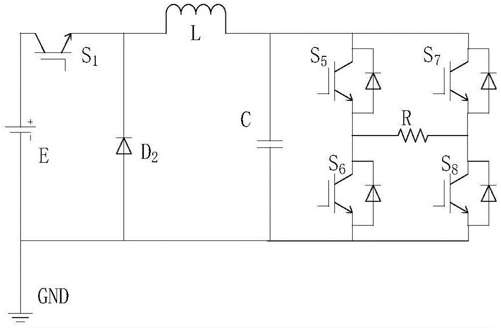 A z-source inverter circuit