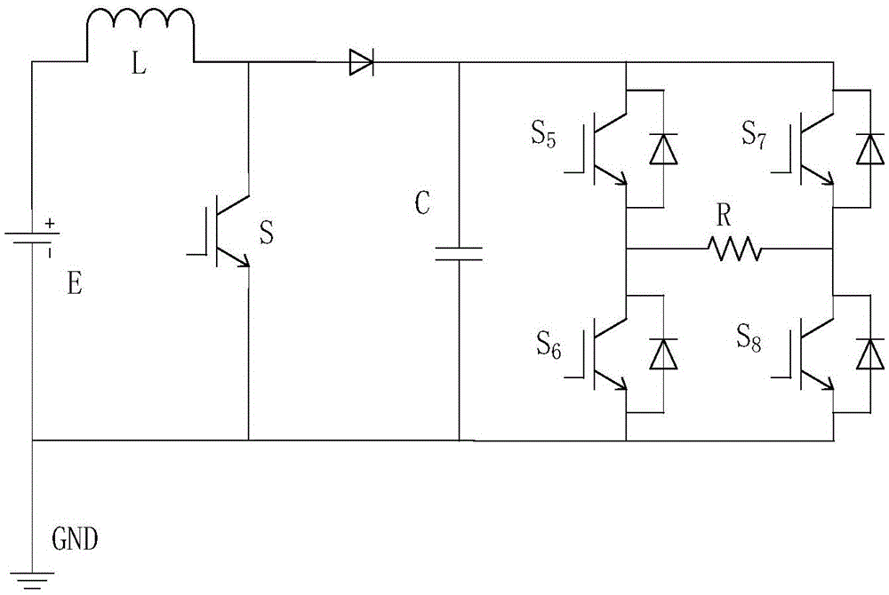 A z-source inverter circuit