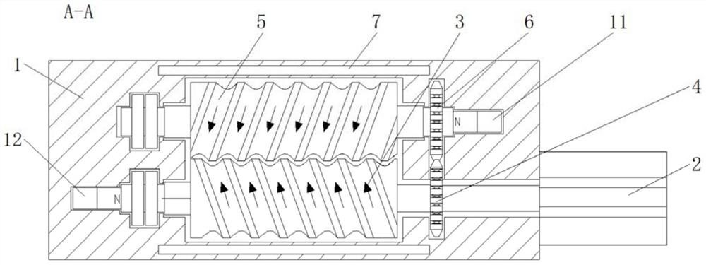 A twin screw air compressor