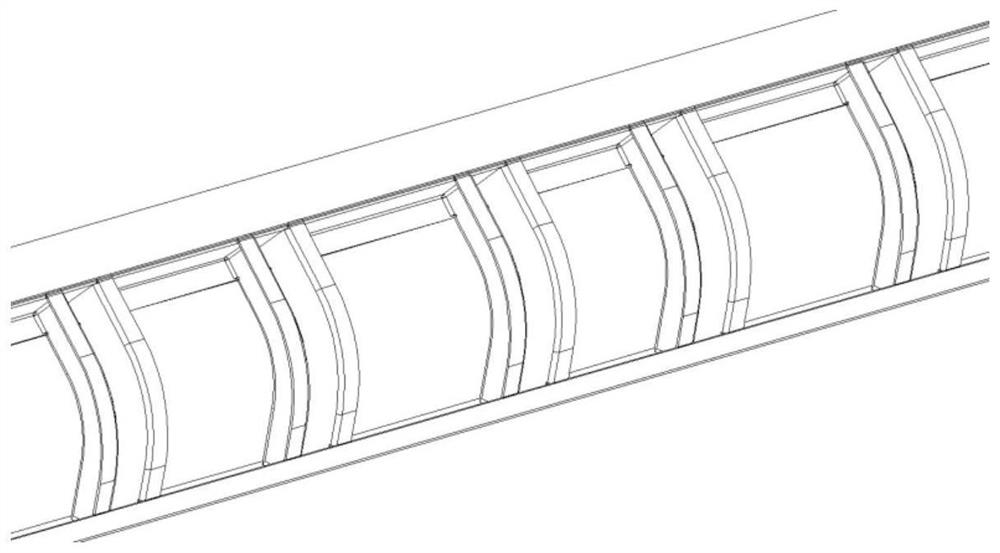 Construction technology of side top framework with deflection set through welding