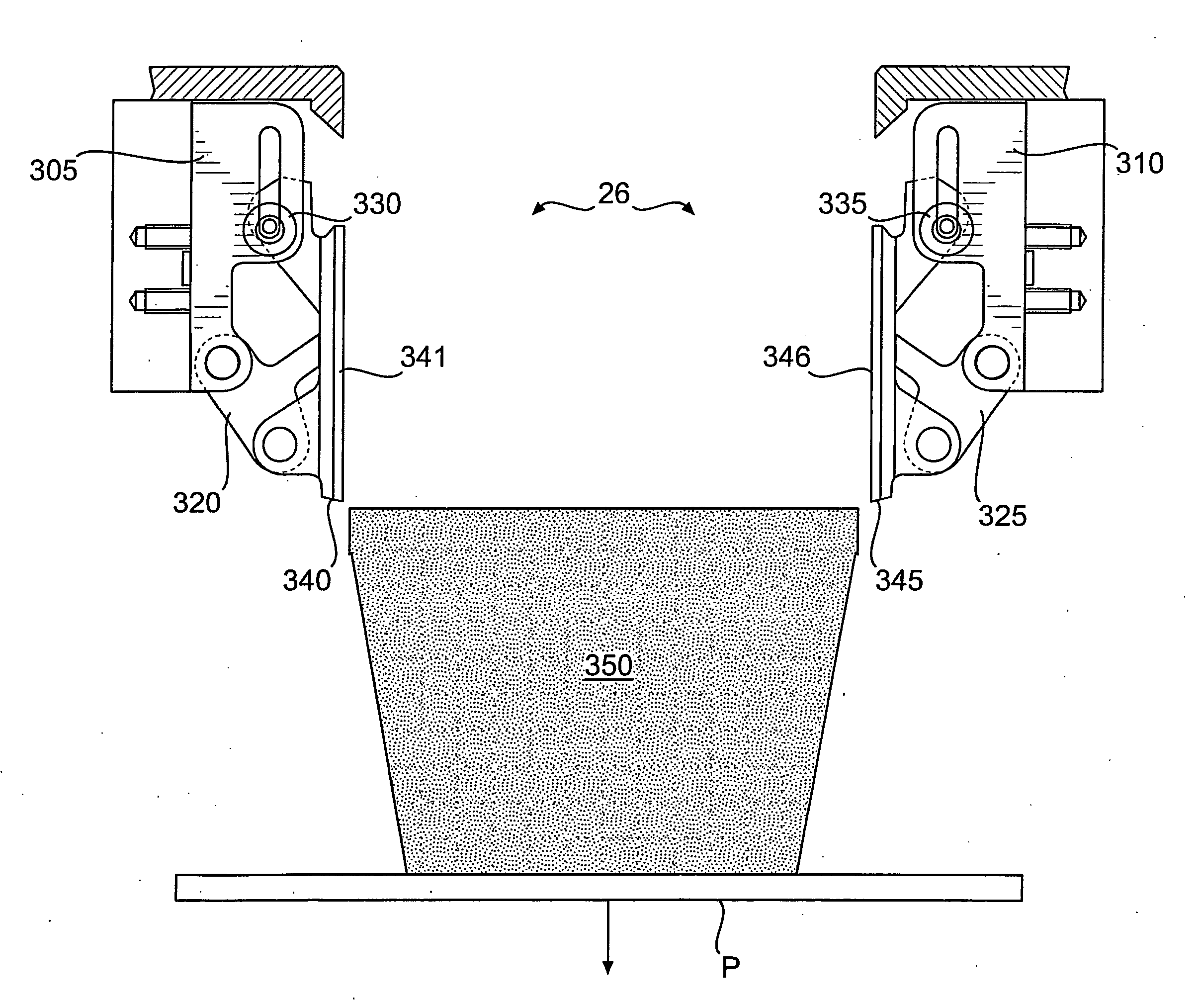 Apparatus and method for forming tapered products