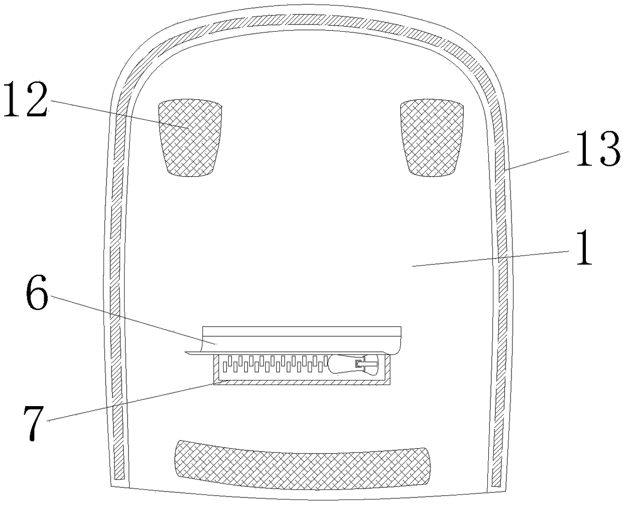 Backpack with waterproof structure