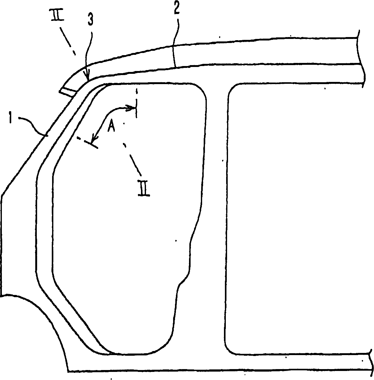 Carriage structure of car body