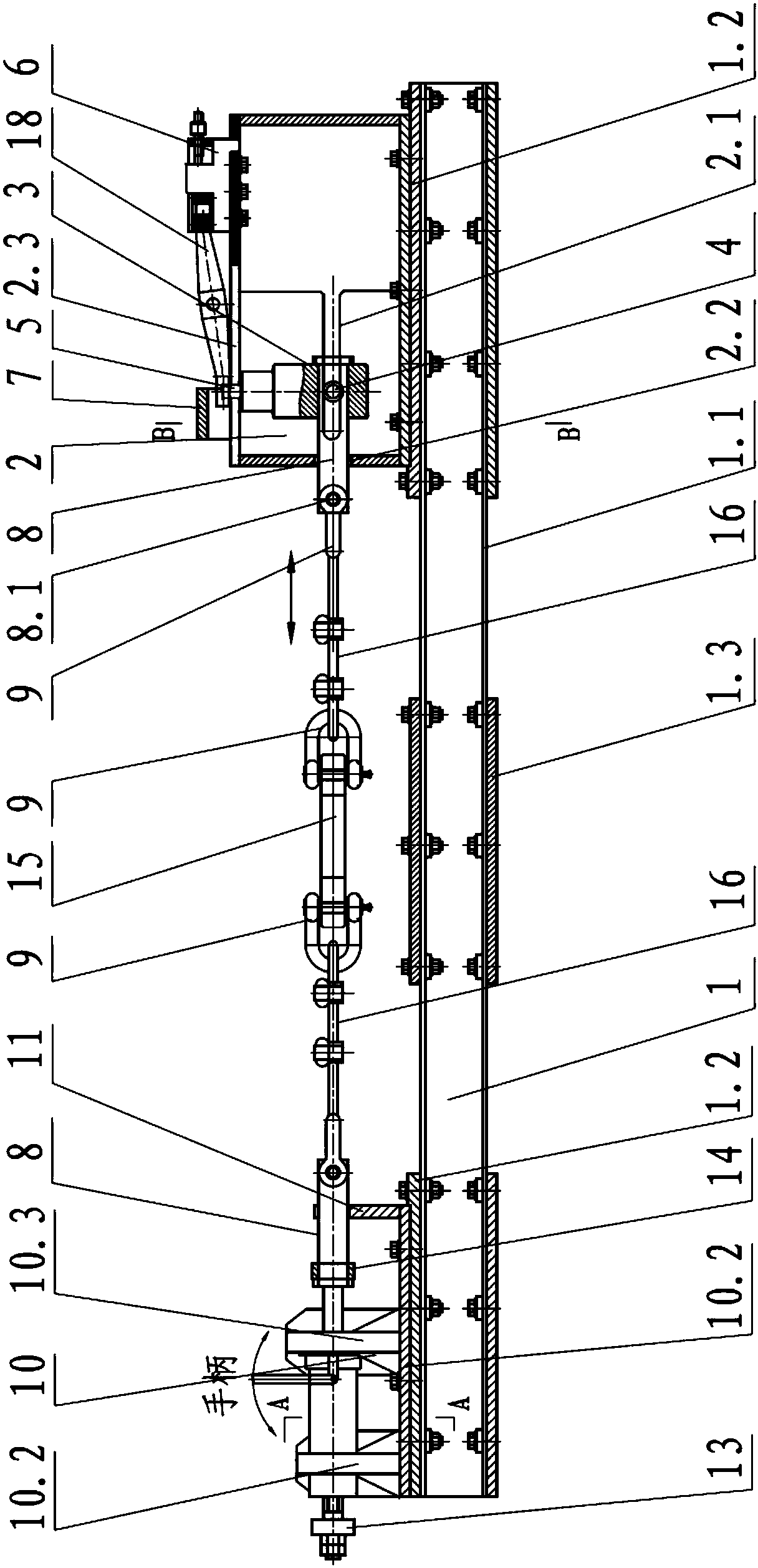 A locking mechanism analog force measuring device