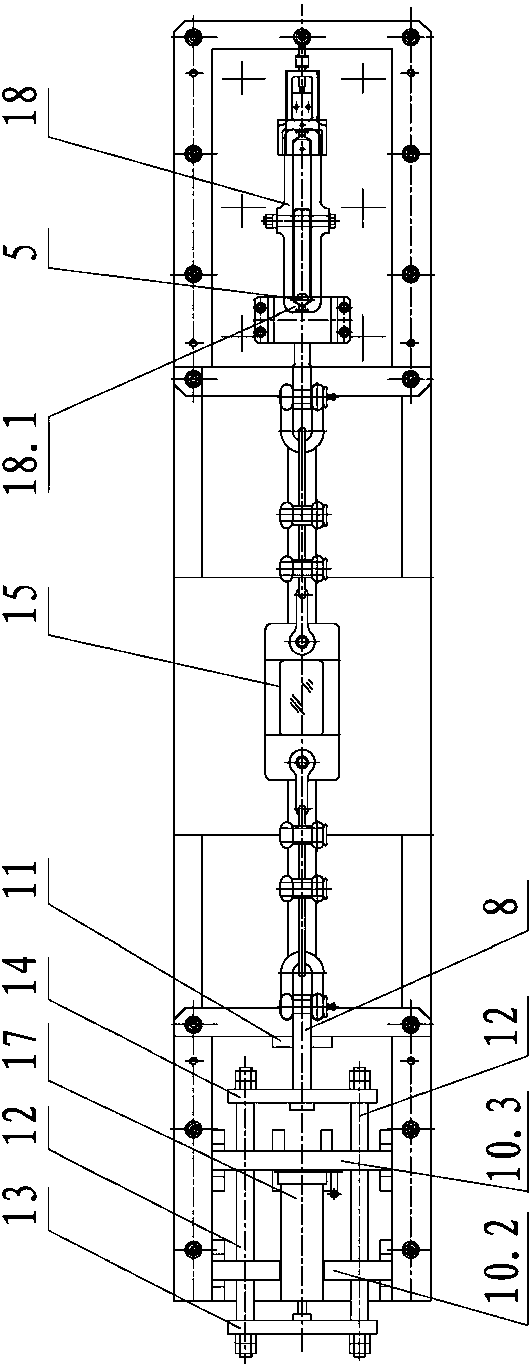 A locking mechanism analog force measuring device