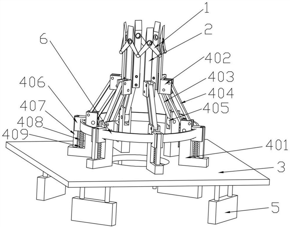 A variable-diameter impact plunge-cutting banana drop-comb device