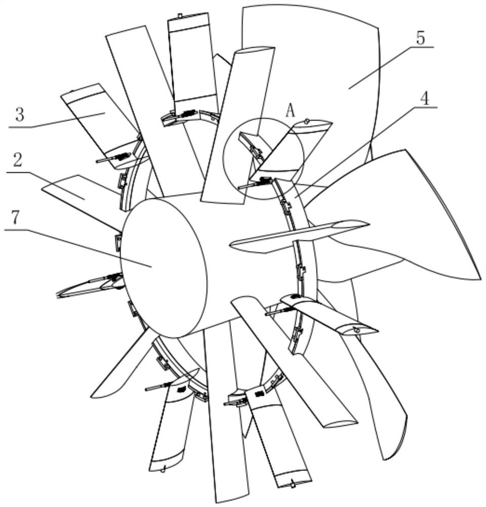 Ducted propeller support partition pre-swirl deflector