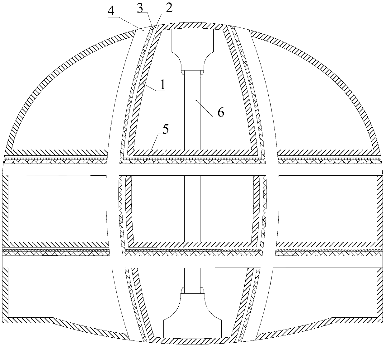 A construction method for shock-absorbing protection system of hard rock subway station in medium-hole method blasting excavation