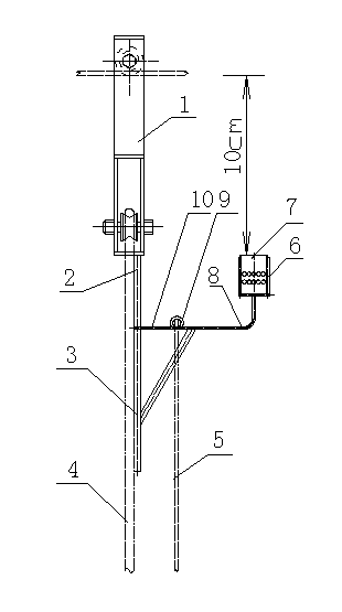 Self-turning type wire walking foreign body clearing fire attacking deviceand using method thereof