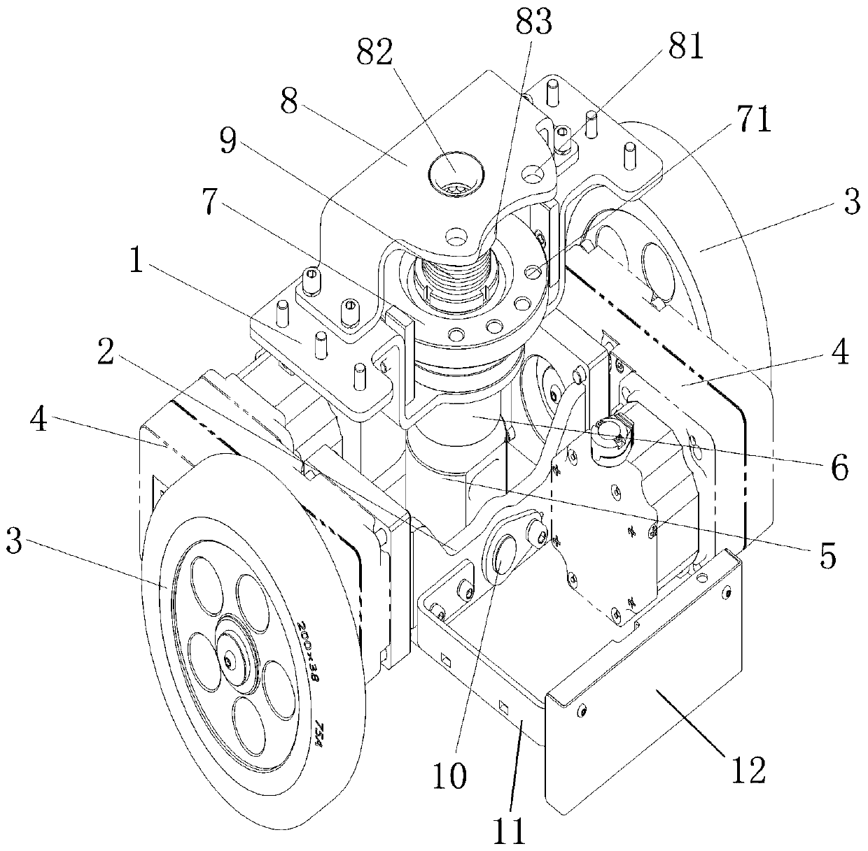 Automated guided vehicle (AGV) driving mechanism