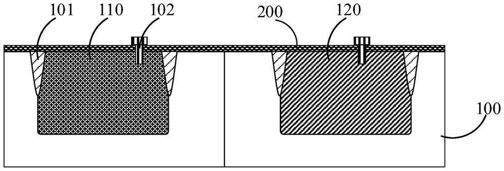 Model parameter test structure of transistor and preparation method thereof