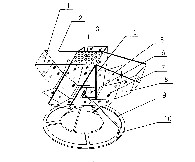 Full-coverage reflection-type high-power complete uniform light collection photovoltaic power generation device