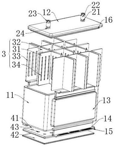 Anti-vibration assembly for lead storage battery