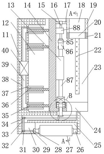 Automatic white paint spraying device for trunk surfaces