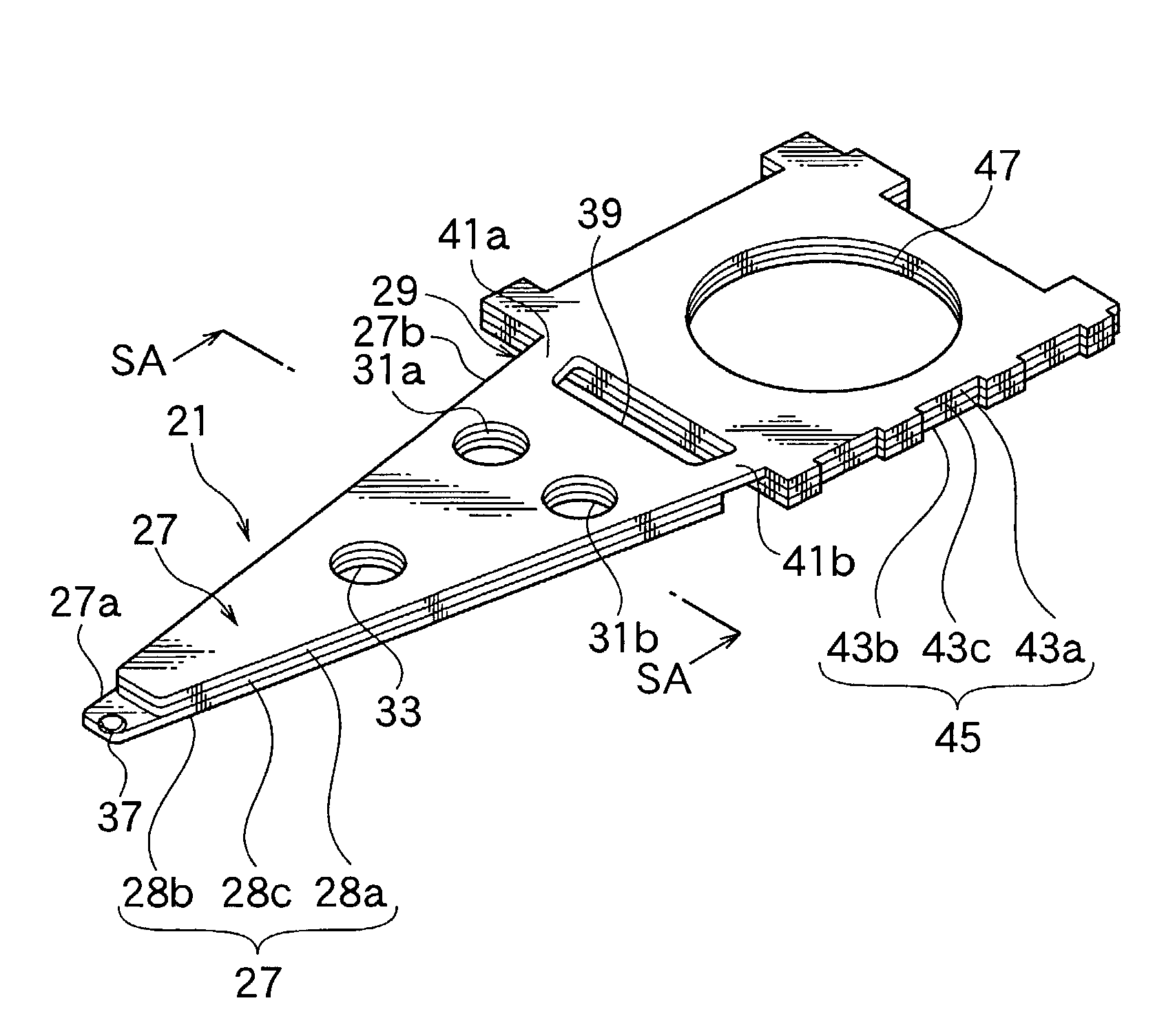 Head suspension for disk drive and method of manufacturing head suspension