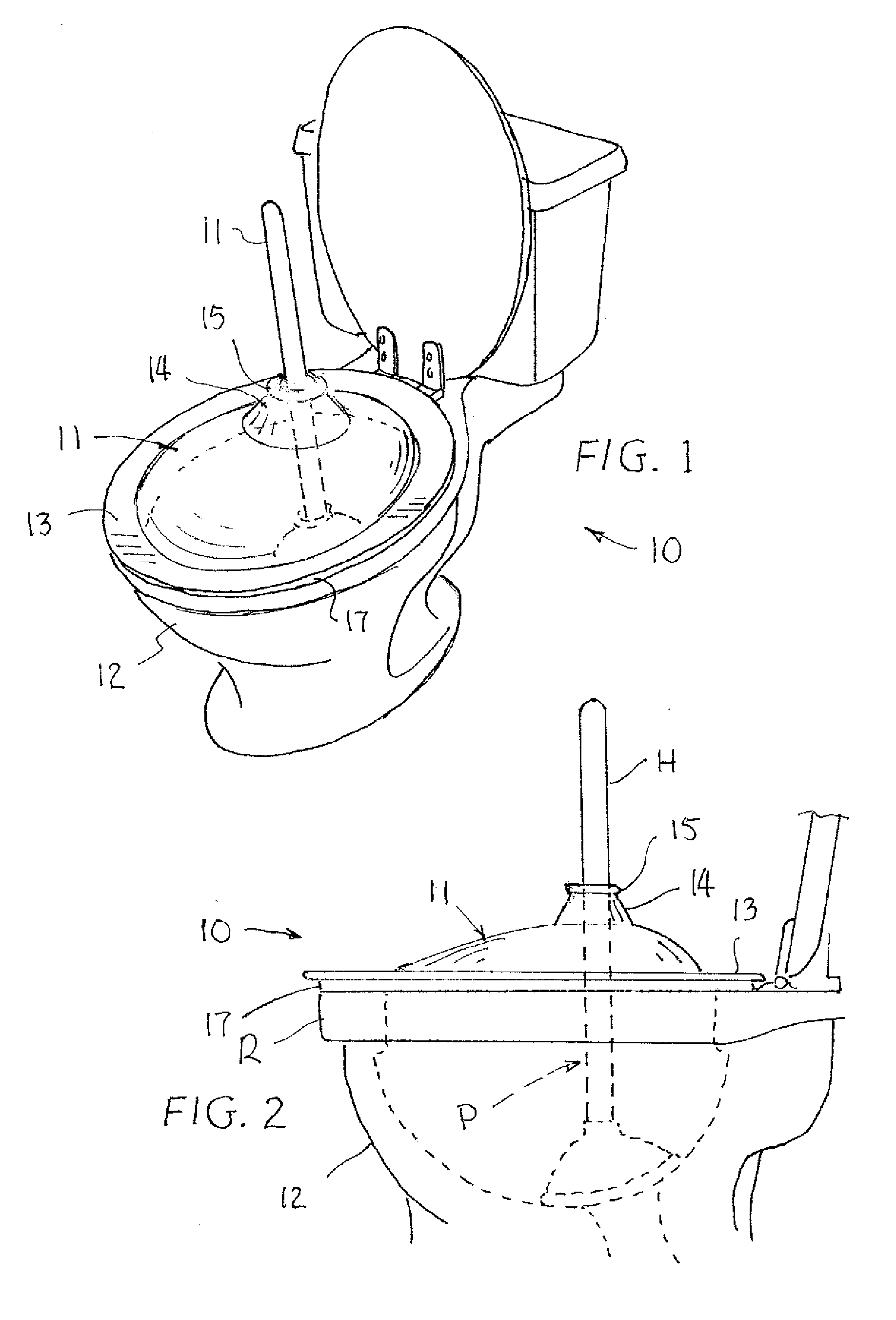 Disposable Splash Shield for Use When Plunging A Toilet