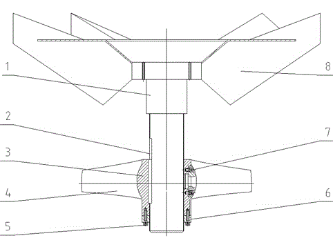 Axial-flow inverted umbrella aerator
