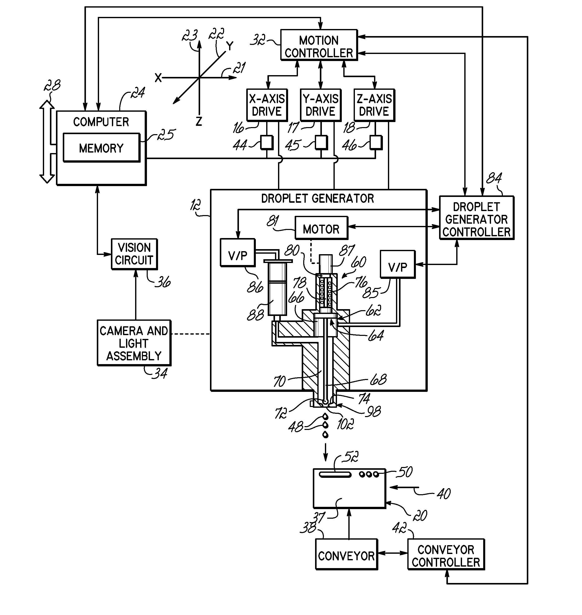 Methods for continuously moving a fluid dispenser while dispensing amounts of a fluid material