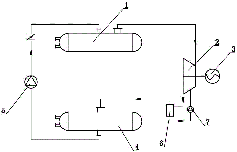 Falling-film evaporator and organic Rankine cycle power generating system using same