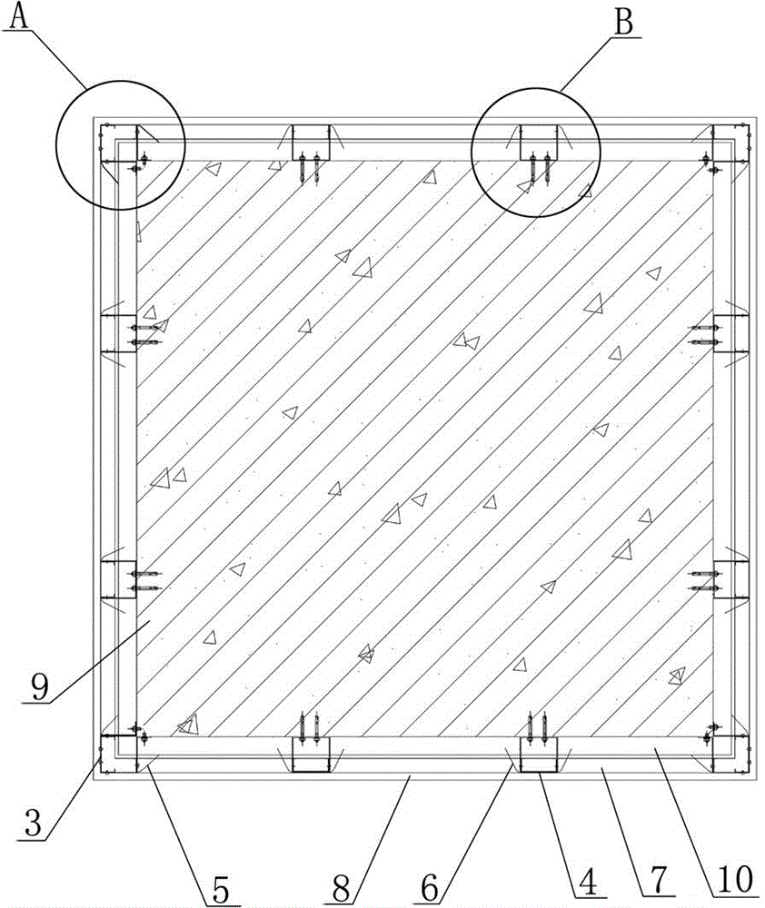 Encapsulating device for sawtooth pendant column and its construction method