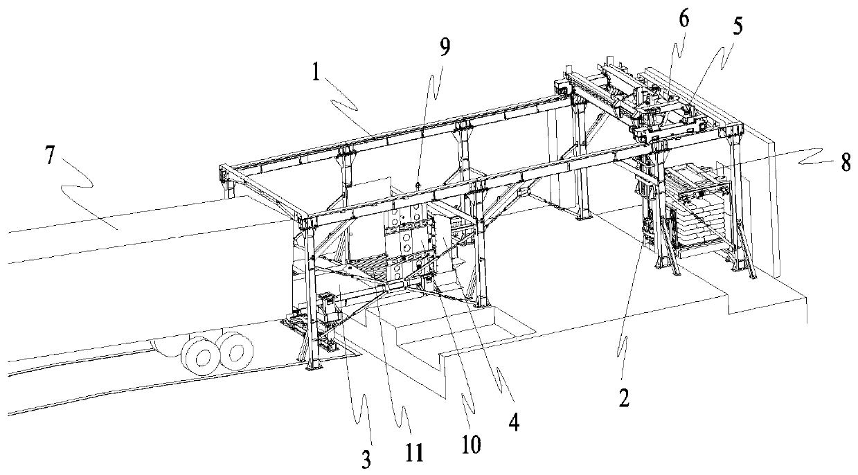 Intelligent unmanned loading system and method for stacked products