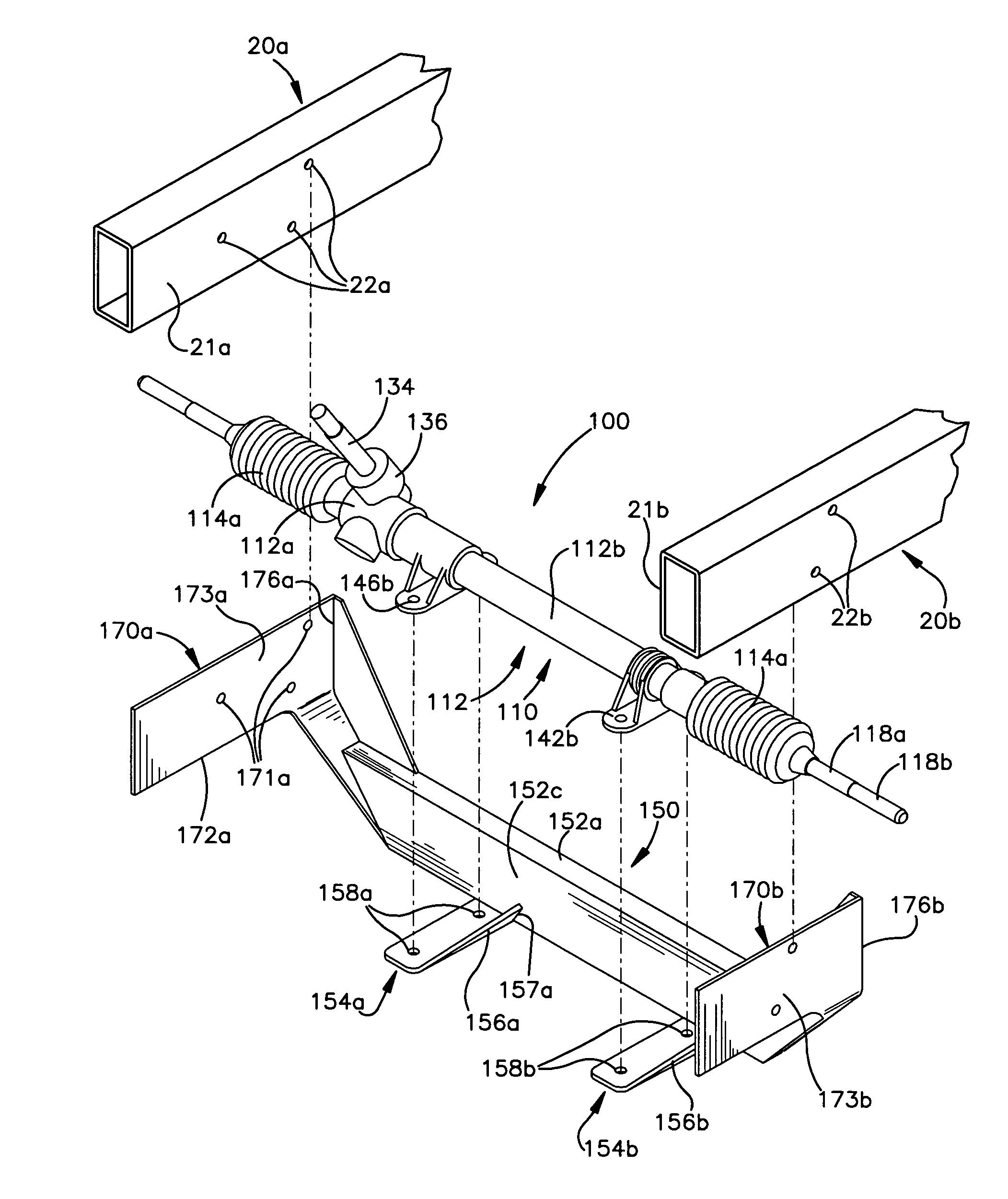 Cradle for steering assembly