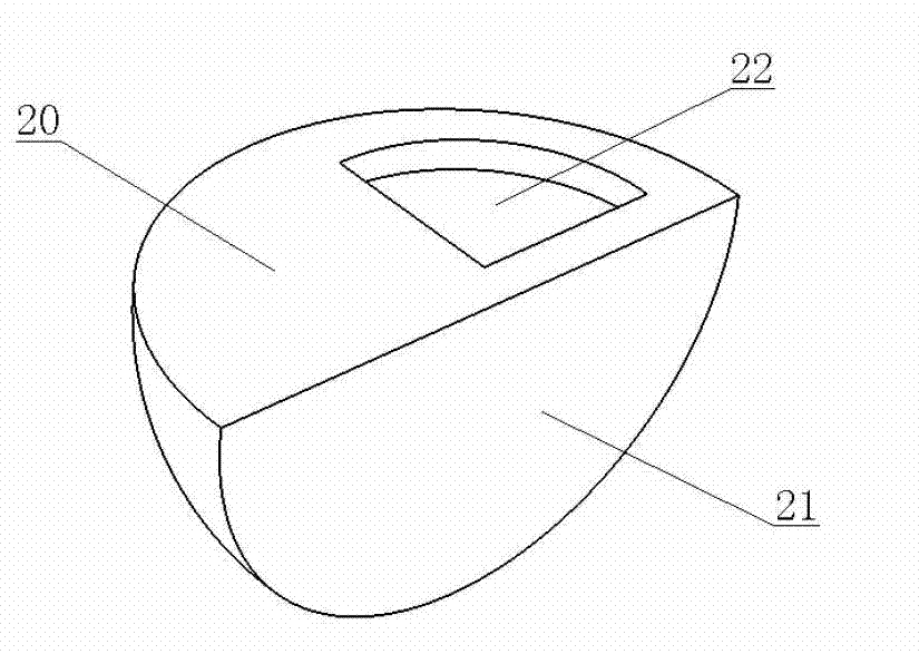 Optical angle reflection target ball and manufacturing method thereof