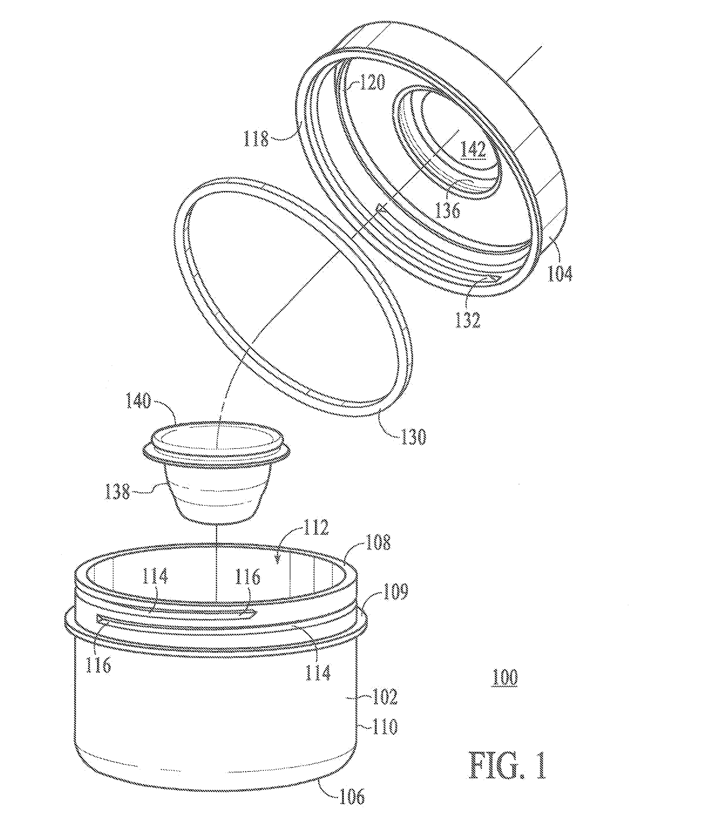 Storage Device Having A Cover Fitting Inner and Outer Containers